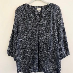 Joie - Blue & white, silk blouse